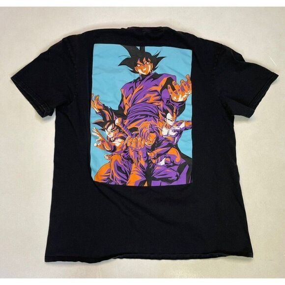 Dragon Ball Super Anime Cartoon T-shirt Men XL Black Short Sleeve - Picture 1 of 6